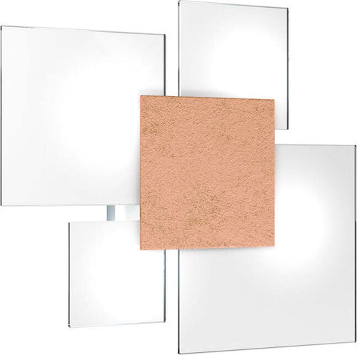 Plafoniera-Contemporanea-Upgrade-Metallo-Foglia-Rame-E-Vetro-4-Luci-E27-46Cm