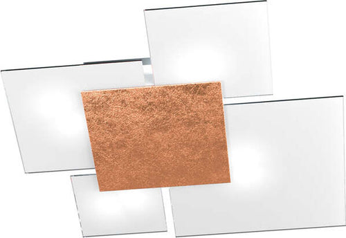 Plafoniera-Contemporanea-Upgrade-Metallo-Foglia-Rame-E-Vetro-4-Luci-E27-71Cm