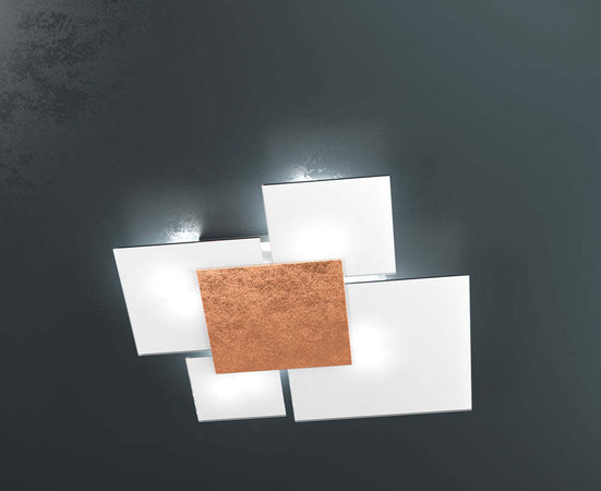 Plafoniera-Contemporanea-Upgrade-Metallo-Foglia-Rame-E-Vetro-4-Luci-E27-71Cm