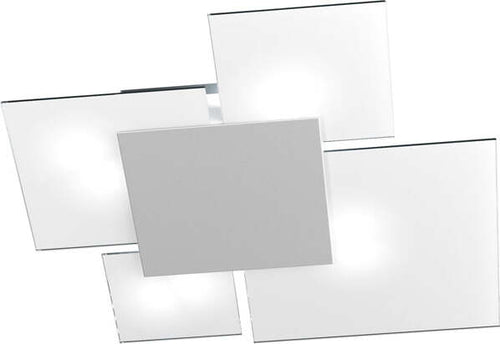 Plafoniera-Contemporanea-Upgrade-Metallo-Grigio-E-Vetro-4-Luci-E27-71Cm