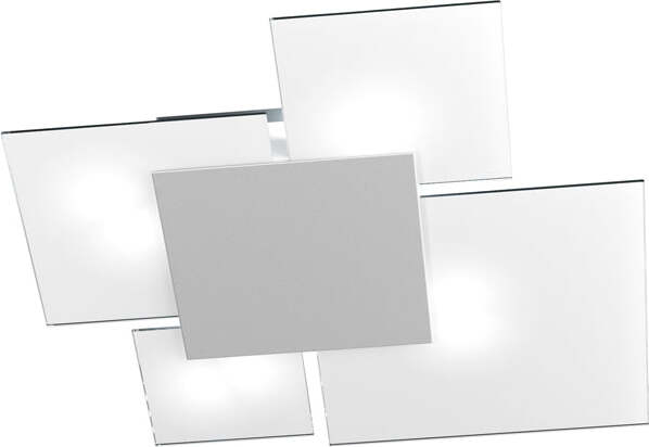 Plafoniera-Contemporanea-Upgrade-Metallo-Grigio-E-Vetro-4-Luci-E27-71Cm