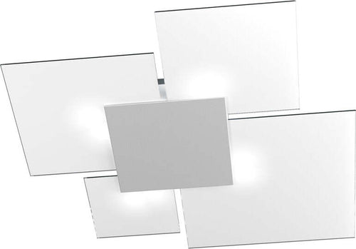 Plafoniera-Contemporanea-Upgrade-Metallo-Grigio-E-Vetro-4-Luci-E27-91Cm