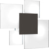 Plafoniera-Contemporanea-Upgrade-Metallo-Marrone-E-Vetro-4-Luci-E27-46Cm