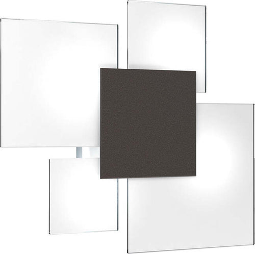 Plafoniera-Contemporanea-Upgrade-Metallo-Marrone-E-Vetro-4-Luci-E27-46Cm