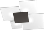 Plafoniera-Contemporanea-Upgrade-Metallo-Marrone-E-Vetro-4-Luci-E27-91Cm