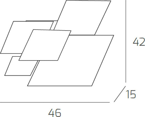 Plafoniera-Contemporanea-Upgrade-Metallo-Sabbia-E-Vetro-4-Luci-E27-46Cm