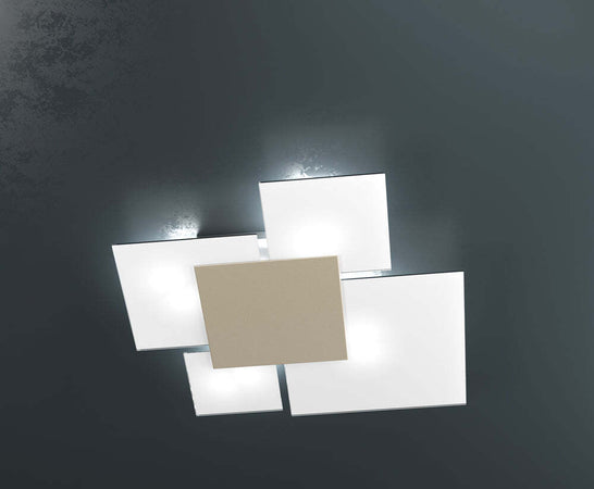 Plafoniera-Contemporanea-Upgrade-Metallo-Sabbia-E-Vetro-4-Luci-E27-71Cm