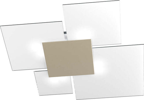 Plafoniera-Contemporanea-Upgrade-Metallo-Sabbia-E-Vetro-4-Luci-E27-91Cm