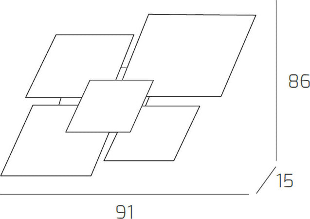 Plafoniera-Contemporanea-Upgrade-Metallo-Sabbia-E-Vetro-4-Luci-E27-91Cm