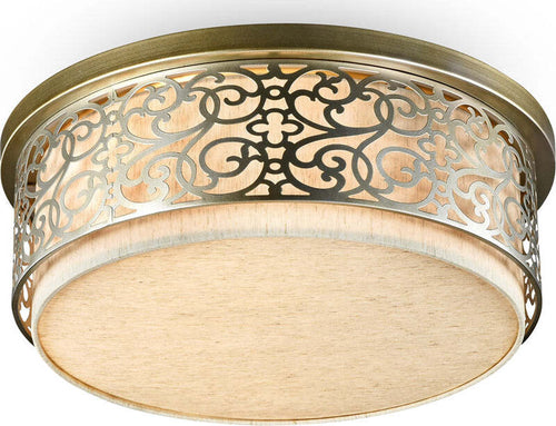 Plafoniera-Contemporanea-Venera-Metallo-Ottone-5-Luci-Diffusore-In-Pvc
