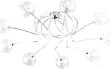 Plafoniera-Contemporanea-Willow-Metallo-Cromo-Vetro-Trasparente-9-Luci-G9