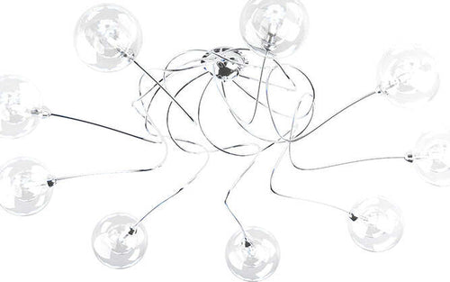 Plafoniera-Contemporanea-Willow-Metallo-Cromo-Vetro-Trasparente-9-Luci-G9