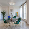 Plafoniera-Contemporaneo-Basfor-Metallo-Nichel-3-Luci-Diffusori-Cotone