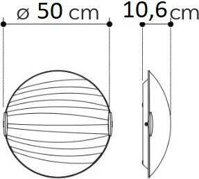 Plafoniera-Cri-Bianca-4Xe27-50Cm