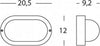 Plafoniera-Da-Esterno-Contemp.-Echo-Ovale-Termoplastica-E-Vetro-Nero-1-Luce-E27