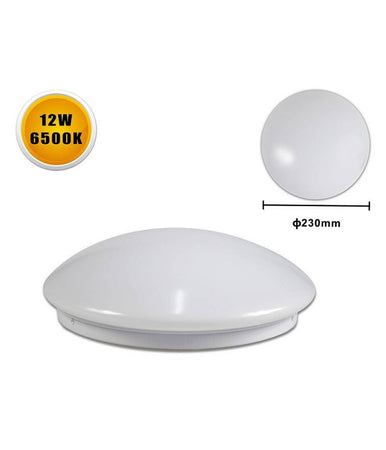 Plafoniera Da Soffitto Bianca 12 Watt 24 Led Small Luce 3000k 4000k 6500k C-01-s
