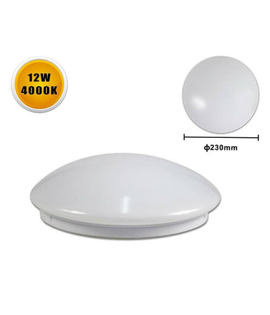 Plafoniera Da Soffitto Bianca 12 Watt 24 Led Small Luce 3000k 4000k 6500k C-01-s