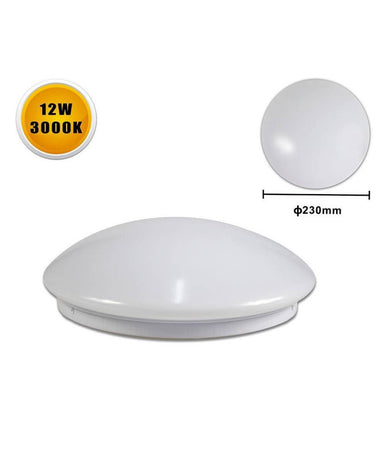 Plafoniera Da Soffitto Bianca 12 Watt 24 Led Small Luce 3000k 4000k 6500k C-01-s