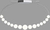 Plafoniera-Da-Soffitto-Contemporaneo-Perla-Sfere-Vetro-Opaco-Cromo-Led-36W