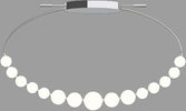 Plafoniera-Da-Soffitto-Contemporaneo-Perla-Sfere-Vetro-Opaco-Cromo-Led-36W