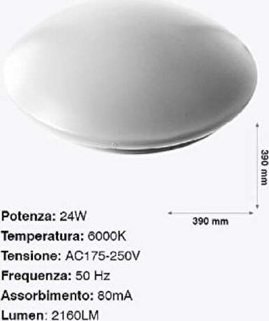 Plafoniera-Da-Soffitto-Faretto-Led-24w-Tondo-Rotondo-Pannello-2160lm-39cm-Design-Moderno