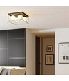 Plafoniera Da Soffitto Lampada In Metallo Nero Bronzo Con 4 Sfere Vetro G9 C76-4