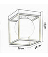 Plafoniera Da Soffitto Lampada In Metallo Nero Bronzo Con Sfera In Vetro G9 C76-1