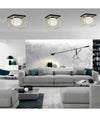 Plafoniera Da Soffitto Lampada In Metallo Nero Bronzo Con Sfera In Vetro G9 C76-1