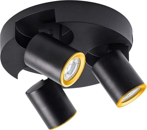 Plafoniera-Da-Soffitto-Lampada-Tonda-3-Porta-Faretto-Orientabile-Gu10-Nero-Kovalmax