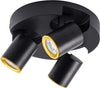 Plafoniera-Da-Soffitto-Lampada-Tonda-3-Porta-Faretto-Orientabile-Gu10-Nero-Kovalmax