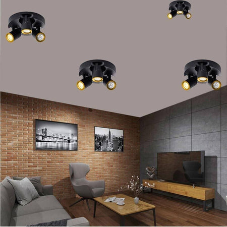 Plafoniera-Da-Soffitto-Lampada-Tonda-3-Porta-Faretto-Orientabile-Gu10-Nero-Kovalmax