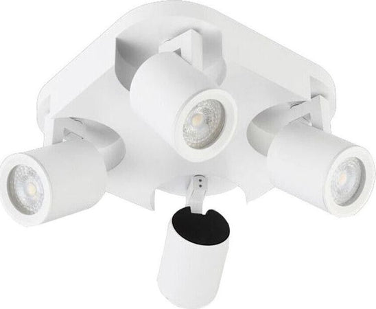 Plafoniera-Da-Soffitto-Lampada-Tonda-4-Porta-Faretto-Orientabile-Gu10-Bianco-Kovalmax