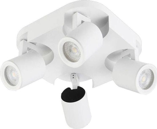 Plafoniera-Da-Soffitto-Lampada-Tonda-4-Porta-Faretto-Orientabile-Gu10-Bianco-Kovalmax