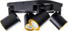 Plafoniera-Da-Soffitto-Lampada-Tonda-4-Porta-Faretto-Orientabile-Gu10-Nero-Kovalmax