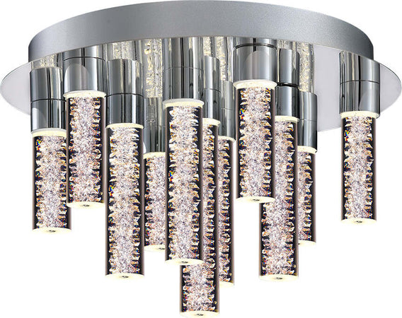 Plafoniera-Da-Soffitto-Moderno-Crackle-11-Luci-Metallo-Cromo-Vetro-Led-52,8W
