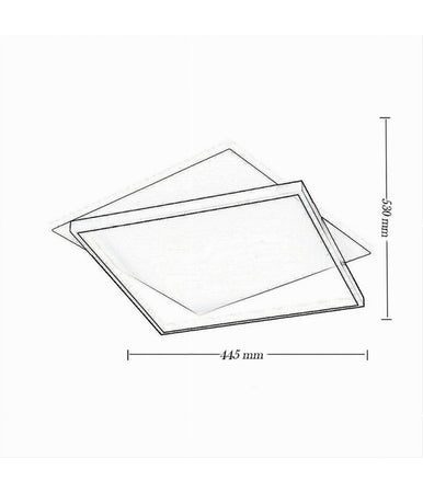 Plafoniera Da Soffitto Quadrata 39 W Lampada Dimmerabile 3 Colori Di Luce C57-3c