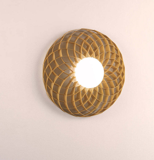 Plafoniera-Dalia-Led-3000K-Dimm-Gx53-Polilux-Oro-D60-Made-In-Italy