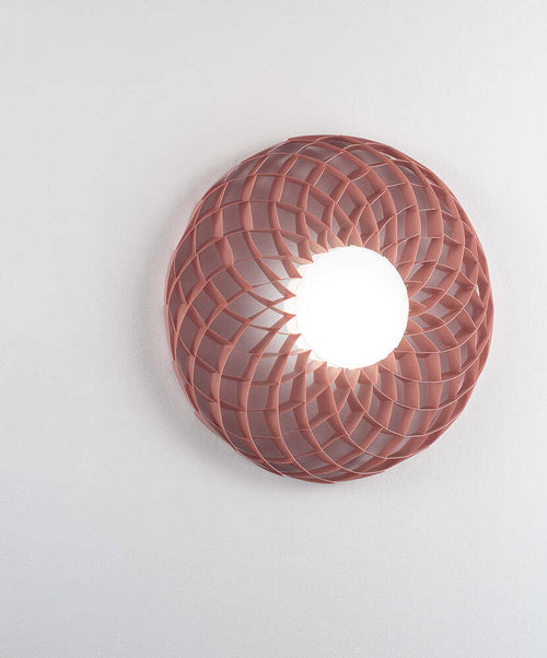 Plafoniera-Dalia-Led-3000K-Dimm-Gx53-Polilux-Rosa-Metallico-D60-Made-In-Italy
