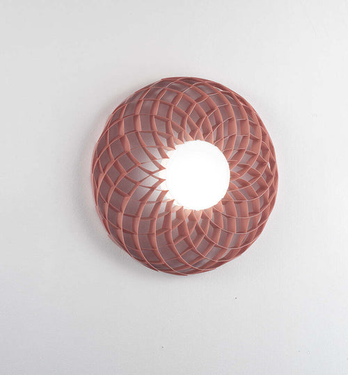 Plafoniera-Dalia-Led3000K-Attacco-Gx53-Polilux-Rosa-Metallico-D100-Made-In-Italy