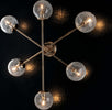 Plafoniera-Design-Moderno-Contemporaneo-Oro-Lucido-Con-Vetri-6-Luci-Tresor