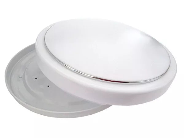 Plafoniera Ricambio vuota Tonda Camper Luci Led Universali Opaca Diametro 190mm