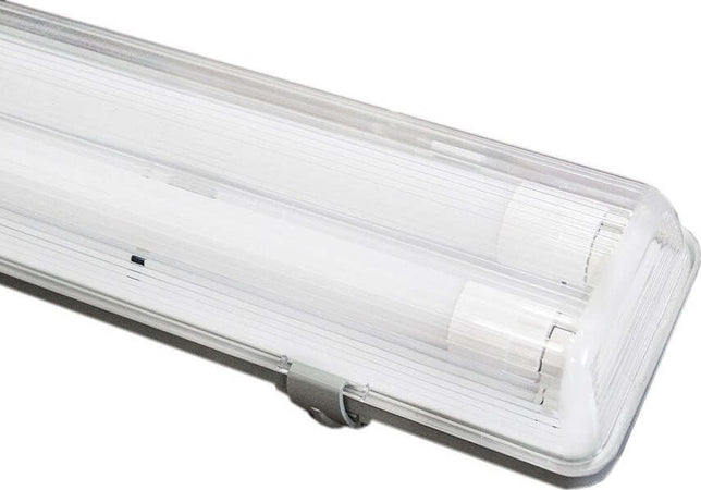 PLAFONIERA DOPPIA PER TUBI LED T8 IN PLASTICA DA 150CM TRASPARENTE IMPERMEABILE  Trade Shop italia - Napoli, Commerciovirtuoso.it
