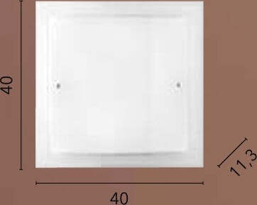 Plafoniera-Dritta/Curva-Bianca-2Xe27-40X40Cm