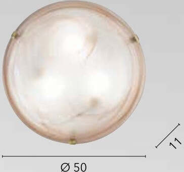 Plafoniera-Duna-Tabacco-3Xe27-50Cm