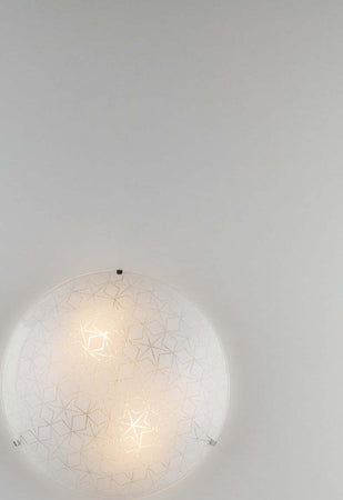 Plafoniera Esagram Bianca 2Xe27 30Cm Illuminazione/Illuminazione per interni/Lampadari lampade a sospensione e plafoniere/Plafoniere Led Mall Home - Napoli, Commerciovirtuoso.it