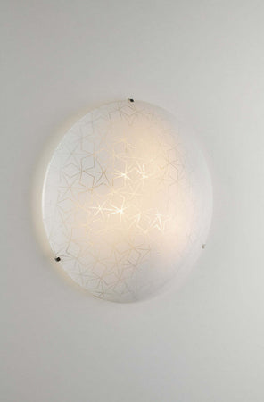 Plafoniera Esagram Bianca 3Xe27 40Cm Illuminazione/Illuminazione per interni/Lampadari lampade a sospensione e plafoniere/Plafoniere Led Mall Home - Napoli, Commerciovirtuoso.it
