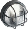 Plafoniera-Esterno-Con-Gabbia-Echo-Tonda-Termoplastica-E-Vetro-Nero-1-Luce-E27