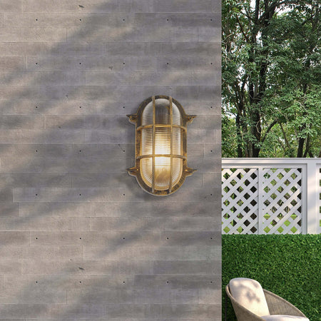Plafoniera-Esterno-Vintage---Decò-Paratia-Alluminio-Nero-Oro-1-Luce-E27