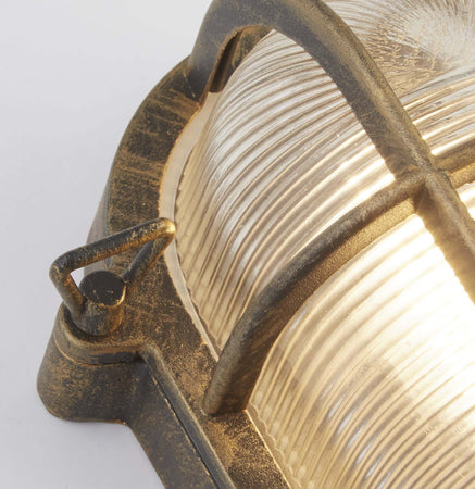 Plafoniera-Esterno-Vintage---Decò-Paratia-Alluminio-Nero-Oro-1-Luce-E27