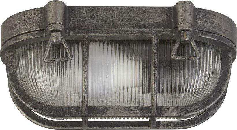 Plafoniera-Esterno-Vintage---Decò-Paratia-Alluminio-Nero-Trasparente-1-Luce-E27